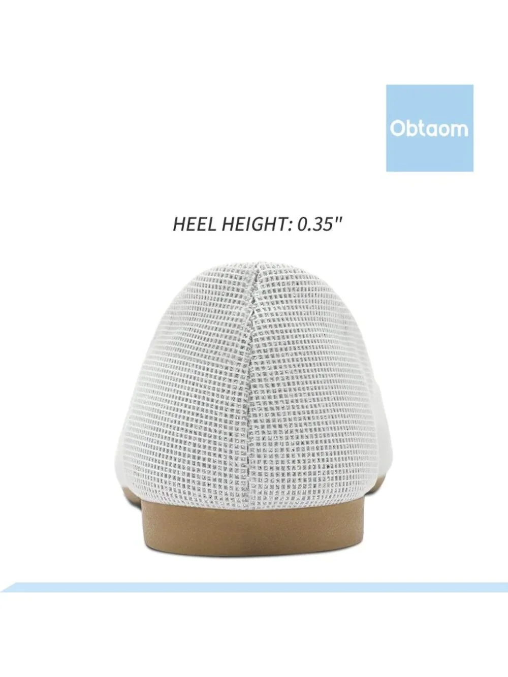Women's Light Grey Textile Round Toe Flat Shoes Slip on Dress Comfortable